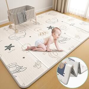 NWT Boardraob Foldable Baby Play Mat XPE Foam Non-Toxic Extra Large 79x59